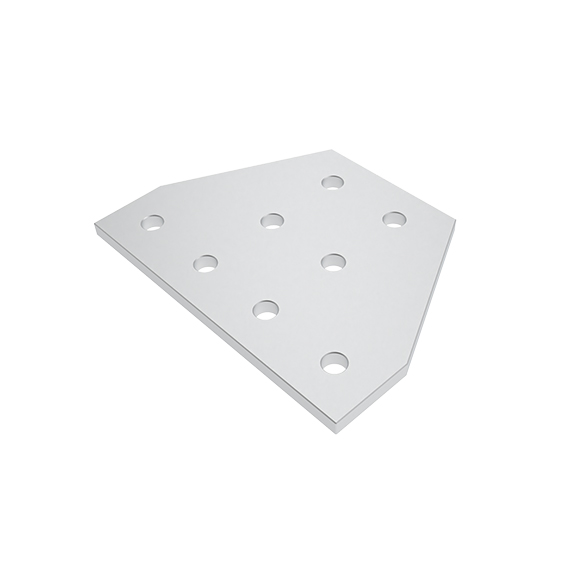 ECO Connection Plate AL T 8 Hole. 1 Slot x 2 Slots Version