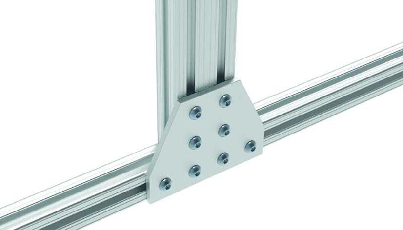 ECO Connection Plate AL T 8 Hole. 1 Slot x 2 Slots Version - immagine 3