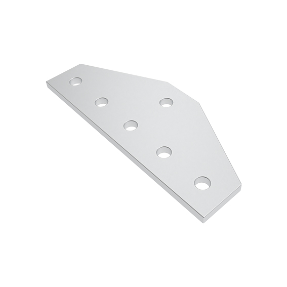 ECO Connection Plate AL T 6 Hole. 1 Slot Version