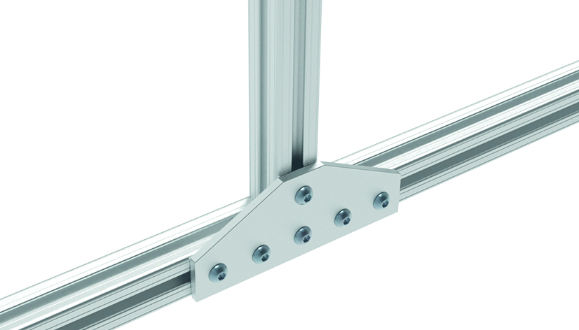 ECO Connection Plate AL T 6 Hole. 1 Slot Version - immagine 3