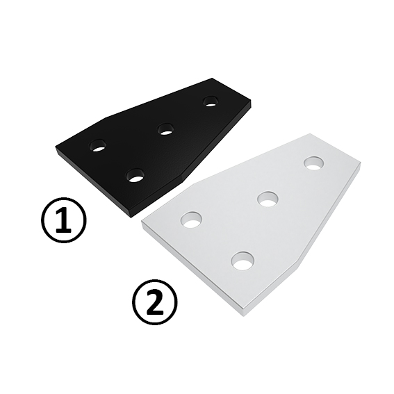 ECO Connection Plate AL T 4 Hole. 1 Slot Version