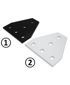 ECO Connection Plate AL T 5 Hole. 1 Slot Version