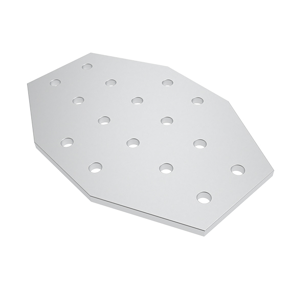 ECO Connection Plate AL X 16 Hole. 2 Slots Version