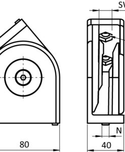 Alternative view of Pivot Joint 40 x 80