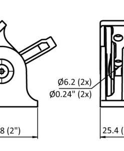 Alternative view of Pivot Joint 25 x 51 - 1" x 2" with Locking Lever