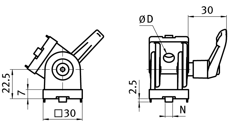 Pivot Joint 30 with Locking Lever - immagine 2