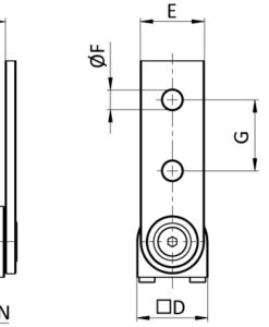 Alternative view of Pivot Joint 180°. 1 Slot