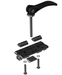 Profile Slider ZN 40 x 80 Loose Bearing with Cam Lever (Set)