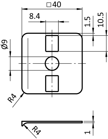 Radius Seal 40 x 40. 90° - immagine 2
