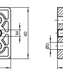 Alternative view of Transport and Base Plate ZN 20 x 40. Plain