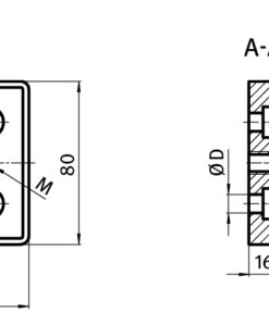 Alternative view of Transport and Base Plate ZN 40 x 80. Plain