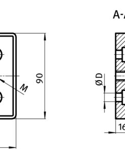 Alternative view of Transport and Base Plate ZN 45 x 90. Plain