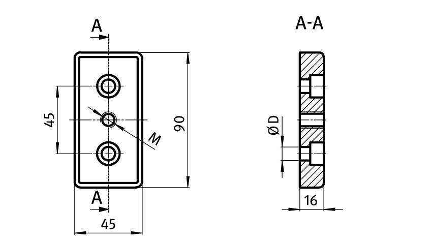 Transport and Base Plate ZN 45 x 90. Plain - immagine 2