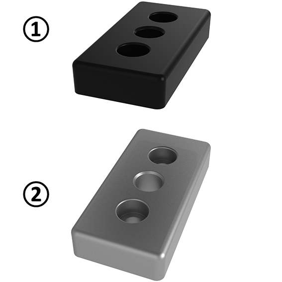 Transport and Base Plate ZN 45 x 90. Powder Coated
