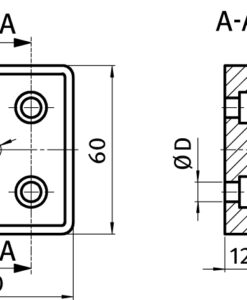 Alternative view of Transport and Base Plate ZN 60 x 60. Plain