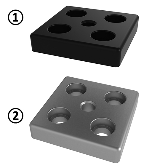 Transport and Base Plate ZN 80 x 80. Powder Coated