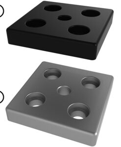 Transport and Base Plate ZN 90 x 90. Powder Coated
