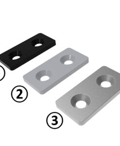 Connection Plate ST Rectangular 2 Hole. 1 Slot Version