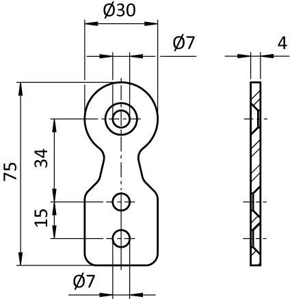 T-Connector Plate D30 (Set) - immagine 2