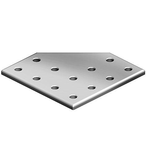 Connection Plate AL L 12 Hole. 2 Slots Version