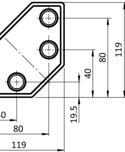 Alternative view of Connection Plate I120 M (Set)