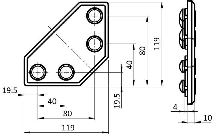 Connection Plate I120 M (Set) - immagine 2