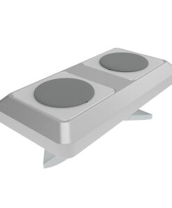 Connection Plate I40 M Length/Cross. Rectangular 2 Hole. 1 Slot (Set)