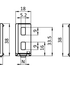 Alternative view of Alu Connection Angle 20 x 40