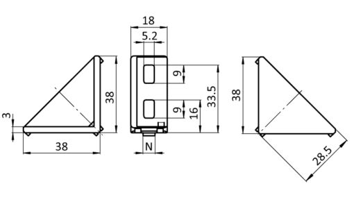 Alu Connection Angle 20 x 40 - immagine 2
