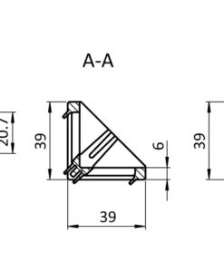 Alternative view of Zinc Connection Angle 40