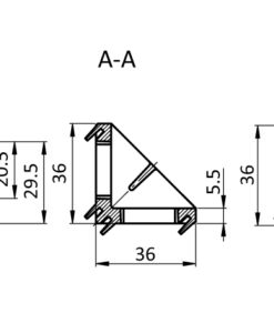 Alternative view of Alu Connection Angle 40