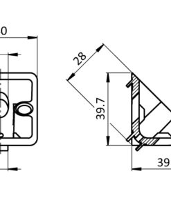 Alternative view of Zinc Connection Angle I 40