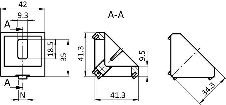 Alu Connection Angle 45 - immagine 2