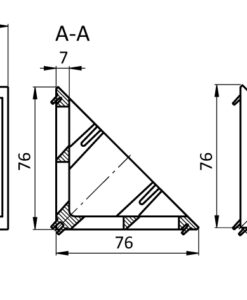 Alternative view of Zinc Connection Angle 40 x 80 flat