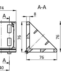 Alternative view of Alu Connection Angle 80