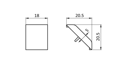 Cover Cap for Alu Connection Angle 20 - immagine 2