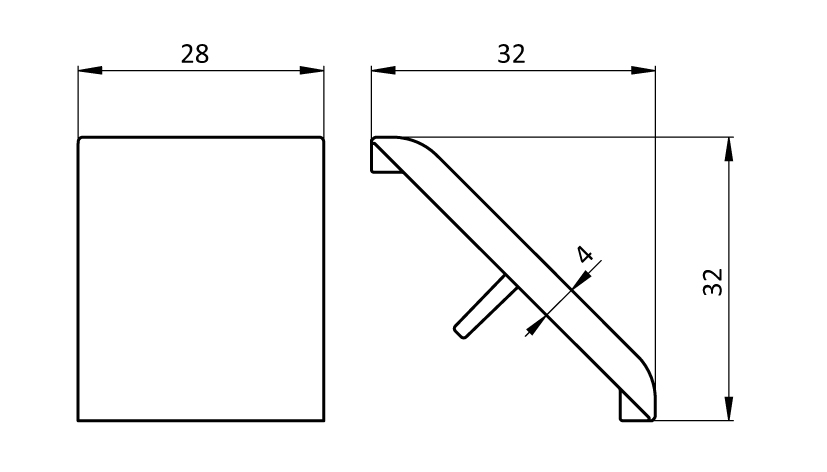 Cover Cap for Zinc Connection Angle 30 - immagine 2