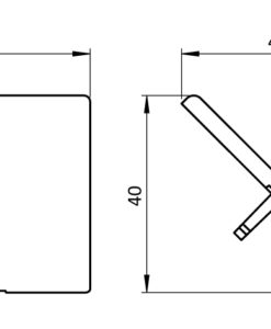 Alternative view of Cover Cap for Zinc Connection Angle 40 flat