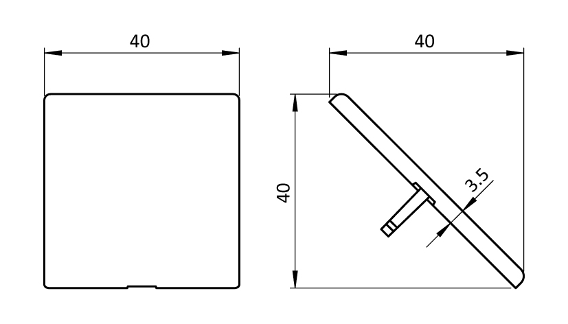 Cover Cap for Zinc Connection Angle 40 flat - immagine 2