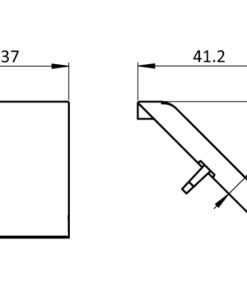 Alternative view of Cover Cap for Alu Connection Angle 40