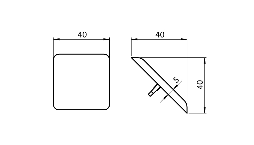 Cover Cap for Alu Connection Angle I40 M (Set) - immagine 2