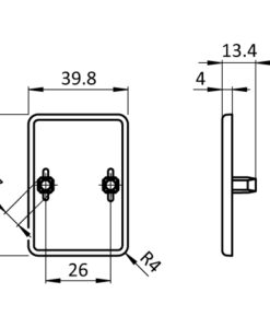 Alternative view of Cover Cap for Zinc Connection Angle I 40