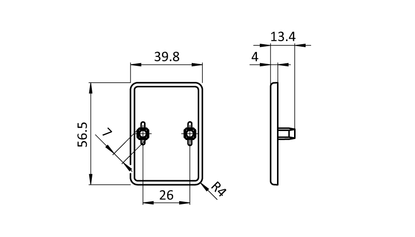 Cover Cap for Zinc Connection Angle I 40 - immagine 2