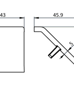 Alternative view of Cover Cap for Alu Connection Angle 43 x 42
