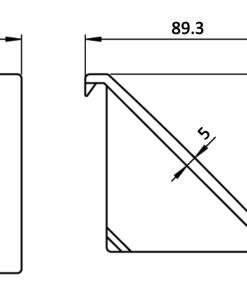 Alternative view of Cover Cap for Alu Connection Angle 45 x 90