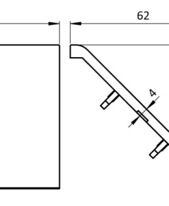 Alternative view of Cover Cap for Zinc Connection Angle 60