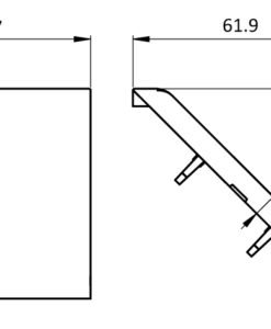 Alternative view of Cover Cap for Alu Connection Angle 60