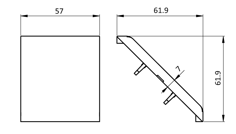 Cover Cap for Alu Connection Angle 60 - immagine 2