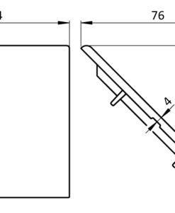 Alternative view of Cover Cap for Zinc Connection Angle 80 flat