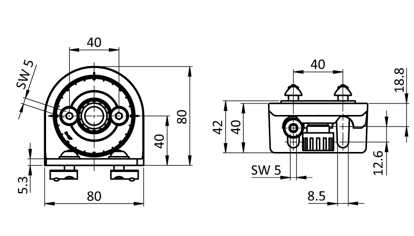 Angle Locking Bracket 40 x 80 (Set) - immagine 2